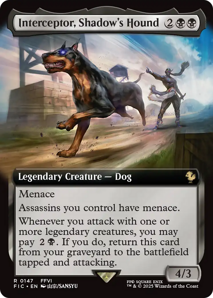 Interceptor, Shadow's Hound (Extended Art) [FINAL FANTASY Commander]