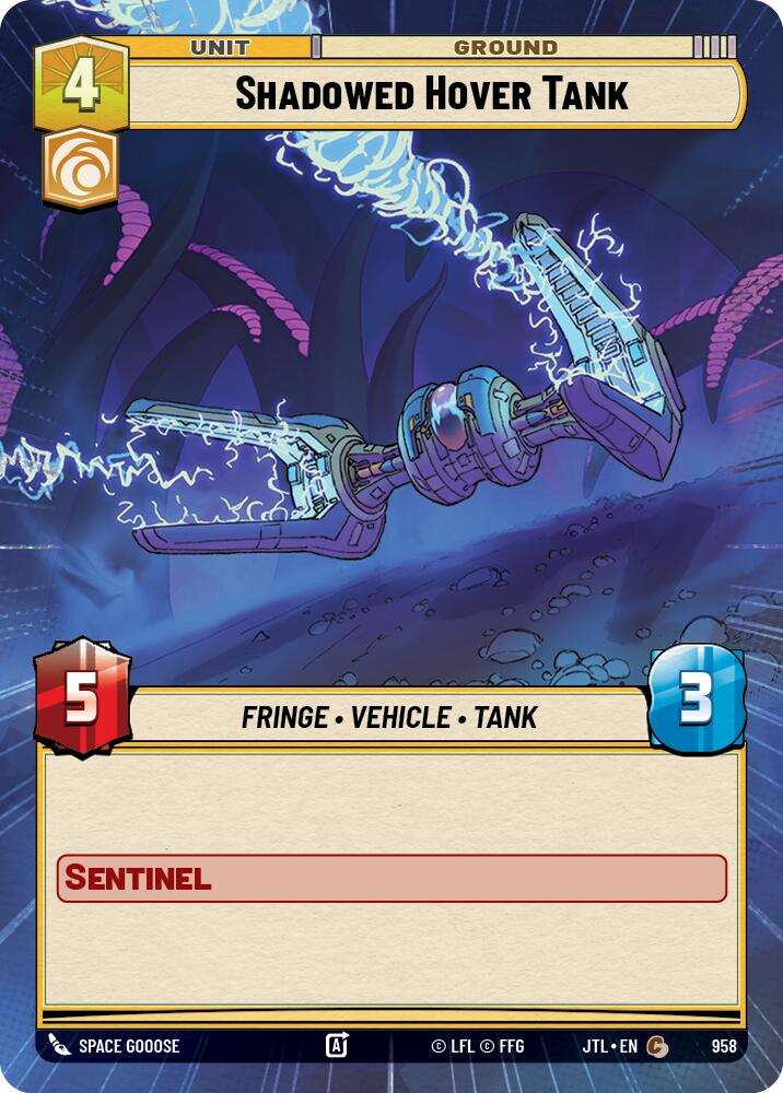 Shadowed Hover Tank (958) (Hyperspace Foil) (958) [Jump to Lightspeed]