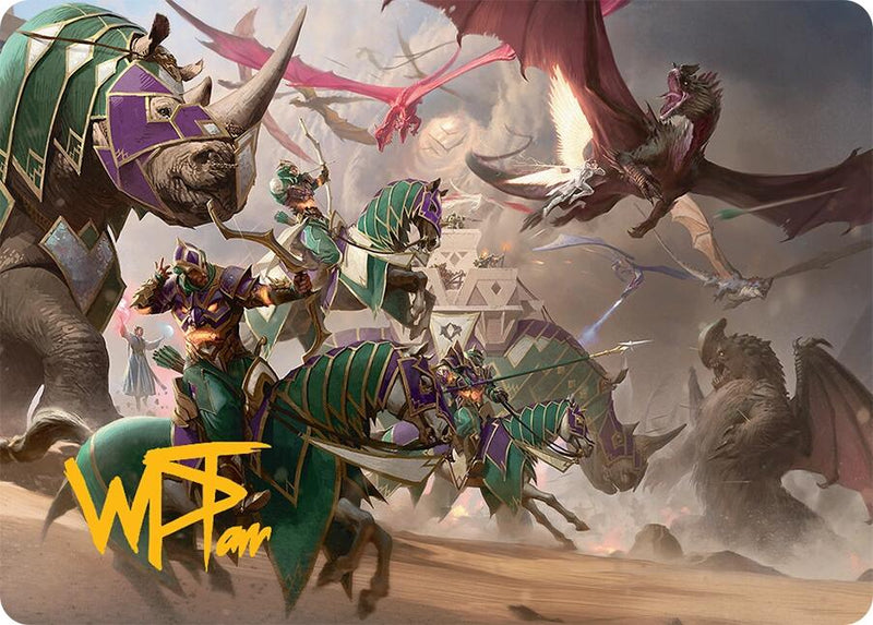 United Battlefront Art Card (5/54) (Gold-Stamped Signature) [Tarkir: Dragonstorm Art Series]
