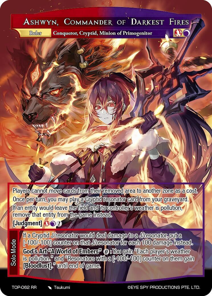 Ashwyn, Commander of Darkest Fires // Beastgirl of Calamity, Ashwyn (TOP-062 JR) [Ten Oaths of Protopaterpolis' War]