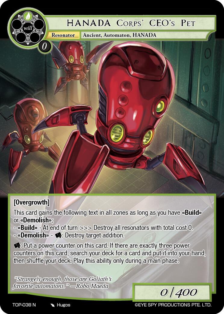 HANADA Corps' CEO's Pet (TOP-038 N) [Ten Oaths of Protopaterpolis' War]