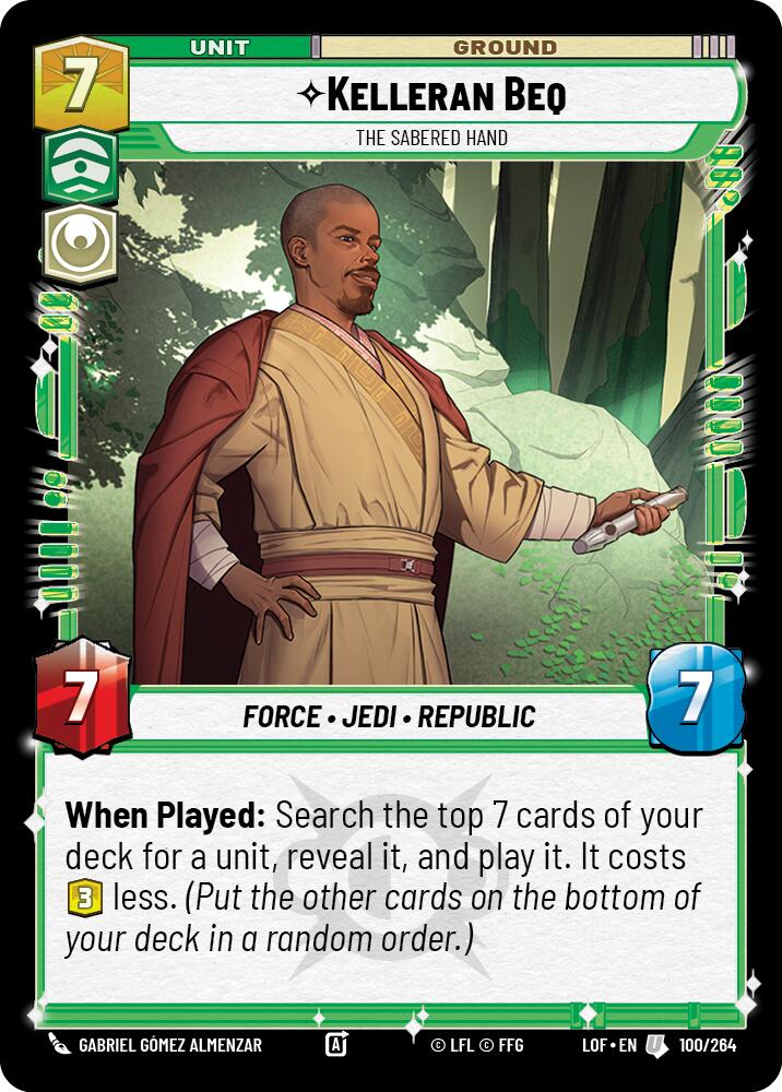 Kelleran Beq - The Sabered Hand (100/264) (100/264) [Legends of the Force]