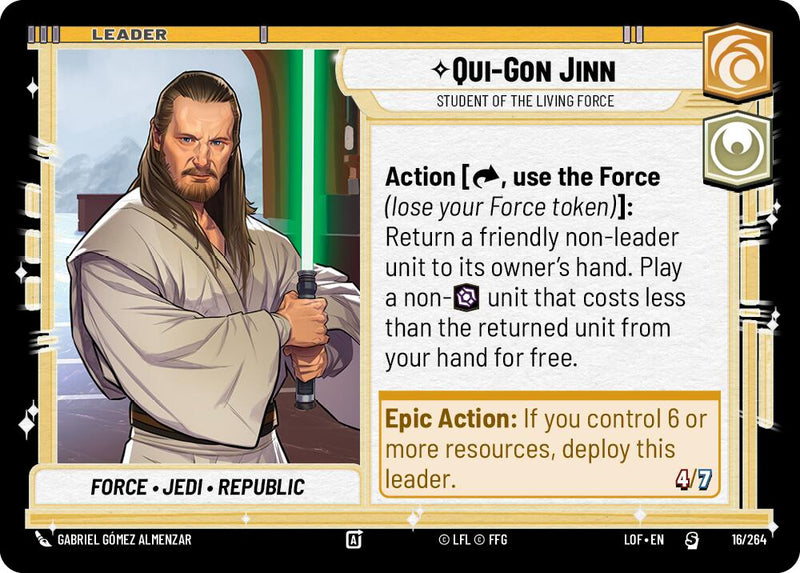 Qui-Gon Jinn - Student of the Living Force (016/264) (016/264) [Legends of the Force]