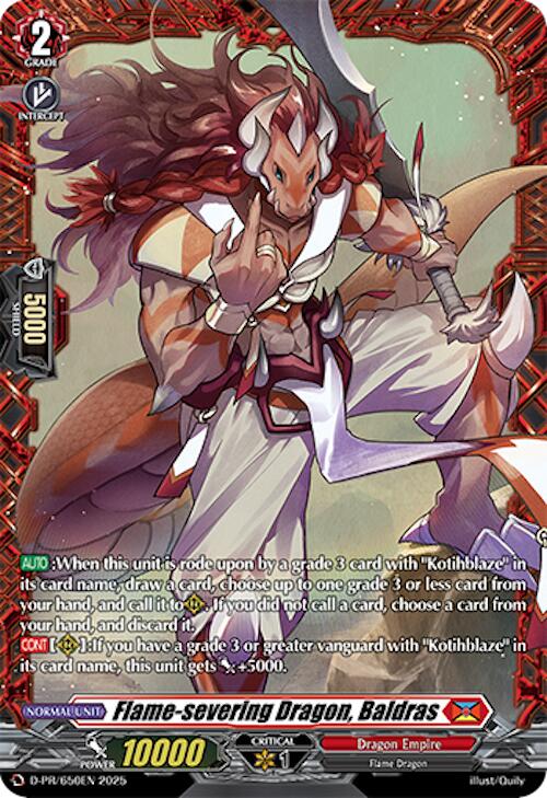 Flame-severing Dragon, Baldras (D-PR/650EN) [D Promo Cards]