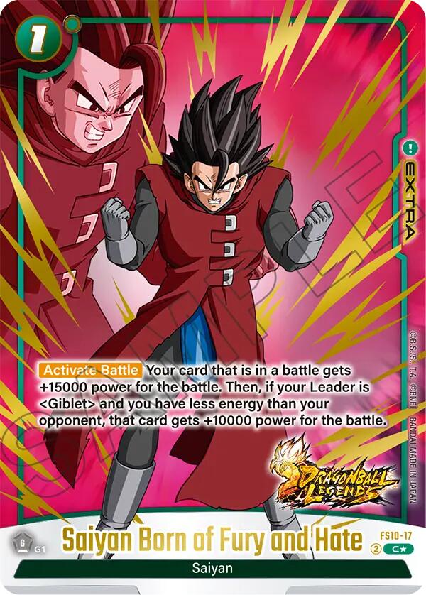 Saiyan Born of Fury and Hate (Bonus Pack Alternate Art) [Starter Deck: Giblet]