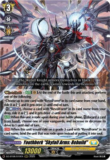 Youthberk "Skyfall Arms: Rebuild" (DZ-BT08/010EN) [DZ-BT08: Knights 0f Rebirth]