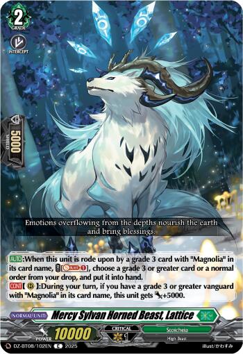 Sylvan Horned Beast of Mercy, Lattice (DZ-BT08/102EN) [DZ-BT08: Knights 0f Rebirth]