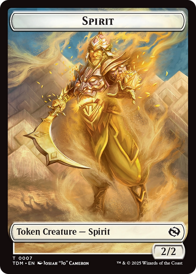 Spirit (0006) // Spirit (0007) Double-Sided Token [Tarkir: Dragonstorm Tokens]