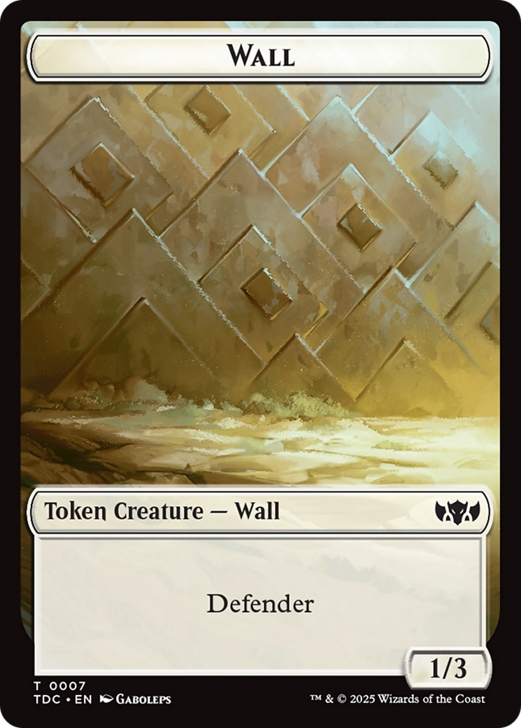 Wall // Spider Double-Sided Token [Tarkir: Dragonstorm Commander Tokens]