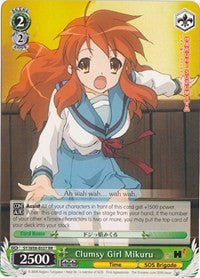 Clumsy Girl Mikuru (SY/W08-E027 RR) [The Melancholy of Haruhi Suzumiya]