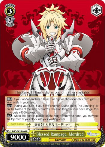 Blessed Rampage, Mordred (FGO/S87-E008 R) [Fate/Grand Order THE MOVIE Divine Realm of the Round Table: Camelot]