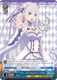 Pure and Innocent, Emilia (RZ/S55-E056 RR) [Re:ZERO Vol.2]