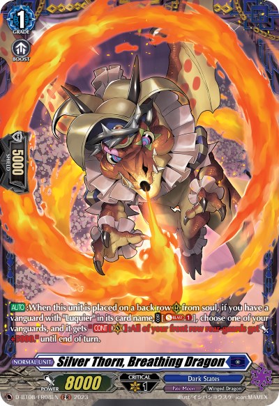 Silver Thorn, Breathing Dragon (D-BT08/FR08EN) [Minerva Rising]