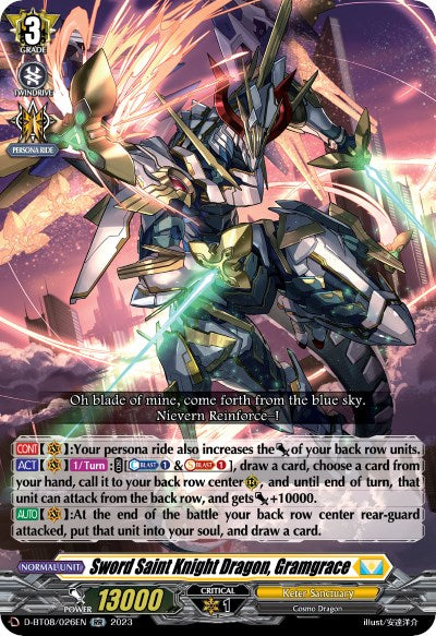 Sword Saint Knight Dragon, Gramgrace (D-BT08/026EN) [Minerva Rising]