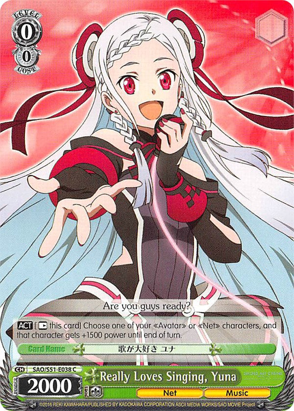 Really Loves Singing, Yuna (SAO/S51-E038 C) [Sword Art Online The Movie: -Ordinal Scale-]